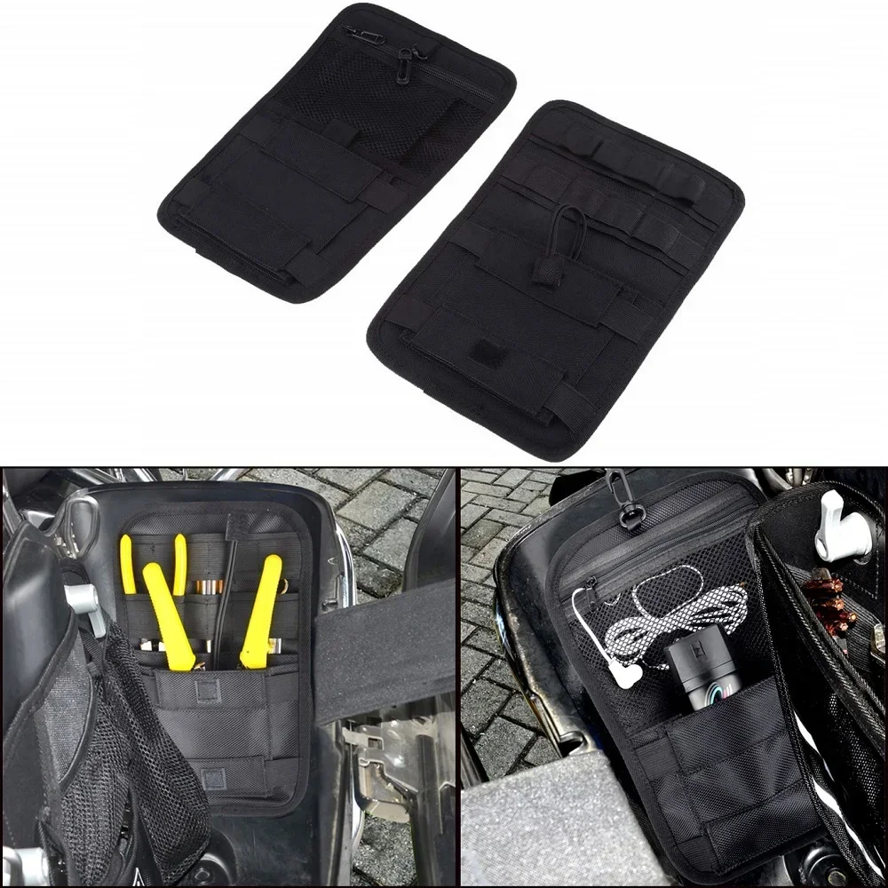 Cycling Gear Storage - Motorcycle Bike Universal Saddlebags Internal Tools