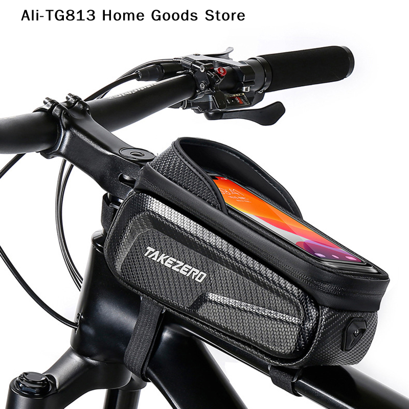 Cycling Gear Storage - [TG813]Bicycle Bag Front Tube Touch Screen