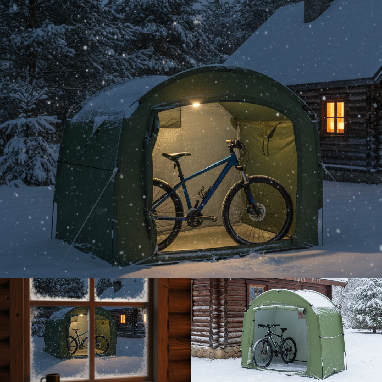 Cycling Gear Storage - Portable Outdoor Bike Shelter Storage Tent