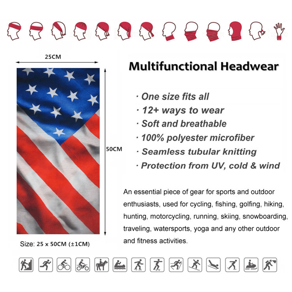 USA Flag Pattern Sun Protectiv - Cycling Headwear ulasan dan harga