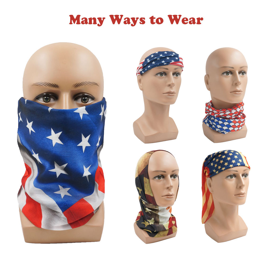 USA Flag Pattern Sun Protectiv - Cycling Headwear ulasan dan harga