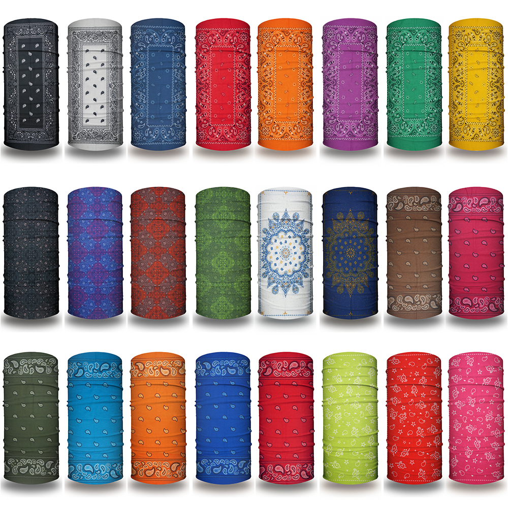 White Paisley Neck Gater Tube  - Cycling Gear For Women ulasan dan harga