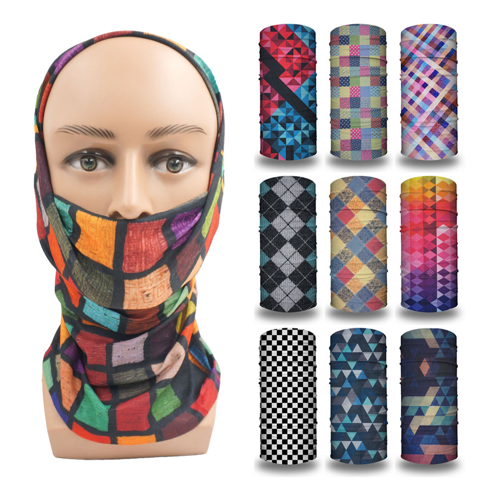 Geometric Plaid Printed Bandan - Cycling Gear For Women ulasan dan harga
