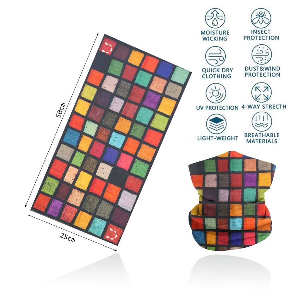 Geometric Plaid Printed Bandan - Cycling Gear For Women ulasan dan harga