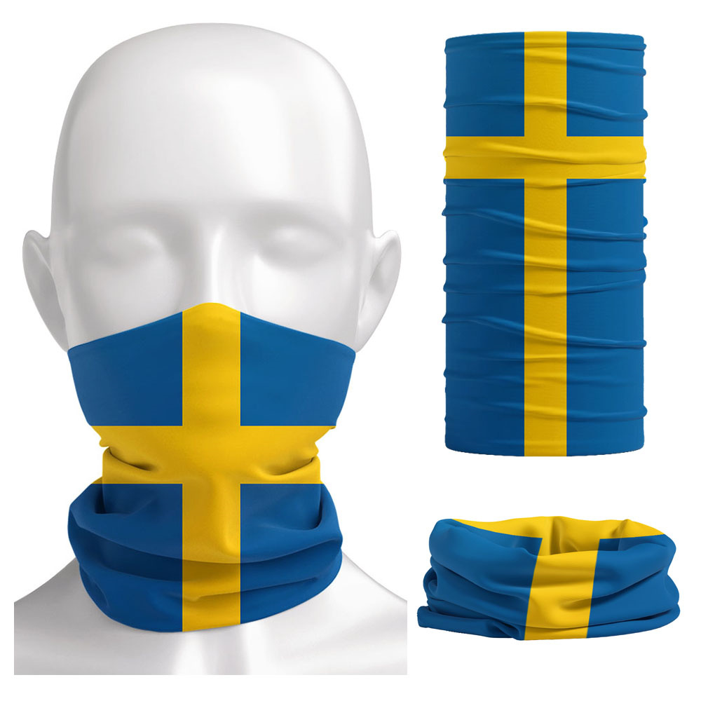 Sweden Flag Printed Bandana He - Cycling Gear For Women ulasan dan harga