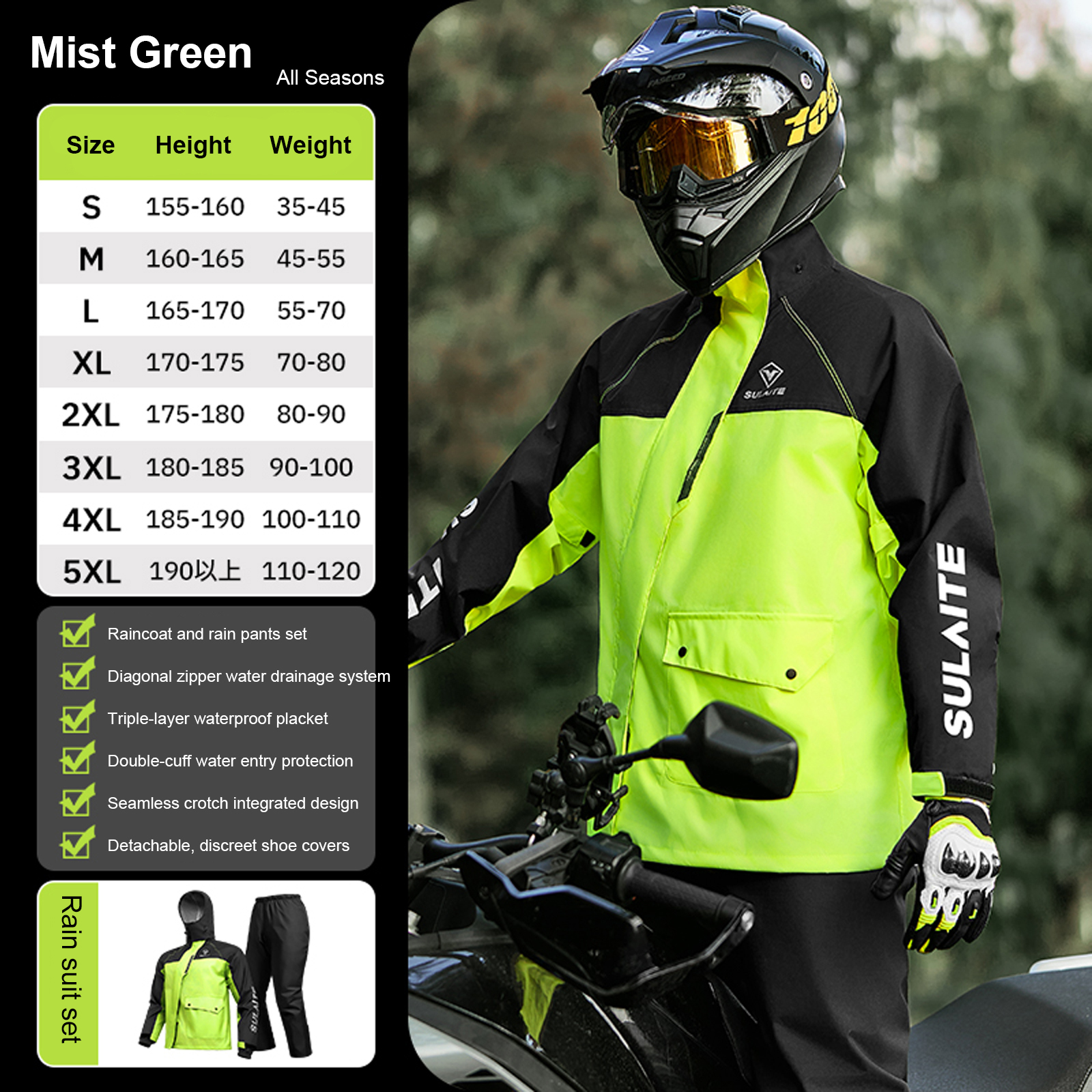 Motorcycle Rain Suit for Men & - Cycling Gear For Women ulasan dan harga