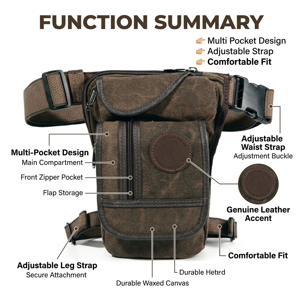Motorcycle Drop Leg Bag Men Ca - Cycling Gear Bag ulasan dan harga