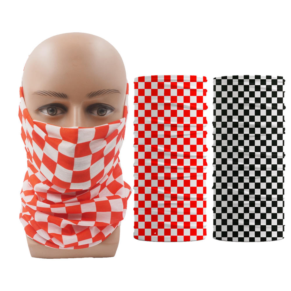 Checkerboard Pattern Bandanas  - Cycling Gear For Women ulasan dan harga