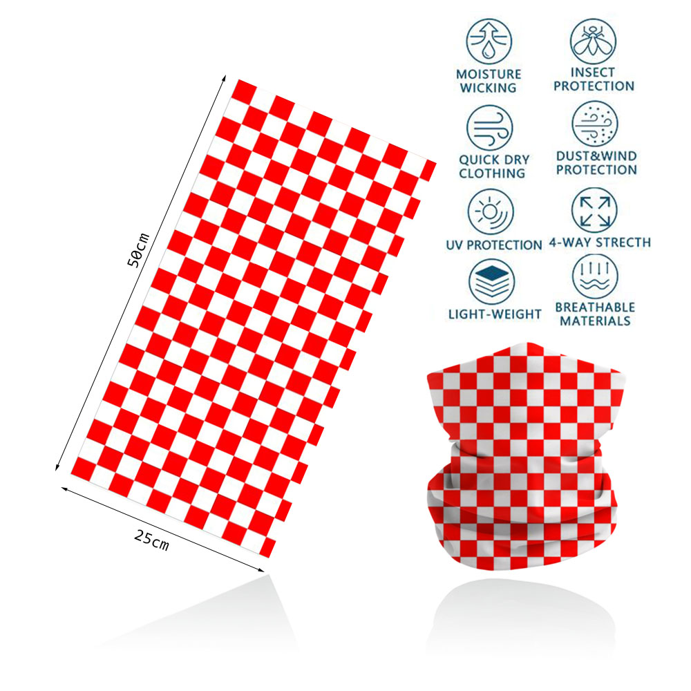 Checkerboard Pattern Bandanas  - Cycling Gear For Women ulasan dan harga